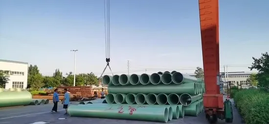 Proceso de bobinado de filamento continuo Tubería de GRP Tubería de riego agrícola/aguas pluviales de FRP